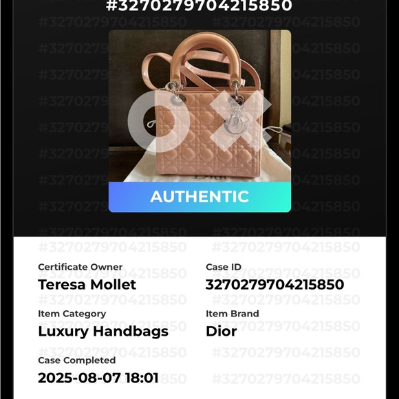 Dior Patent Cannage Medium Lady Dior Pink-COA included - Picture 9 of 16